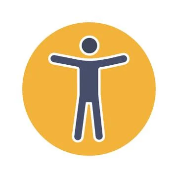 Web accessibility glyph color icon Stock Illustration