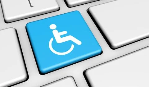 Web Accessibility Icon On Keyboard Stock Illustration