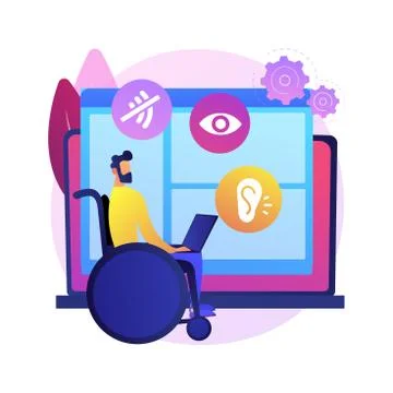 Web accessibility program abstract concept vector illustration. Stock-Illustration