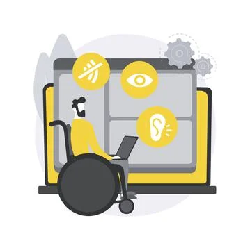 Web accessibility program abstract concept vector illustration. Stock Illustration