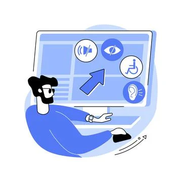 Web accessibility program abstract concept vector illustration. Stock Illustration