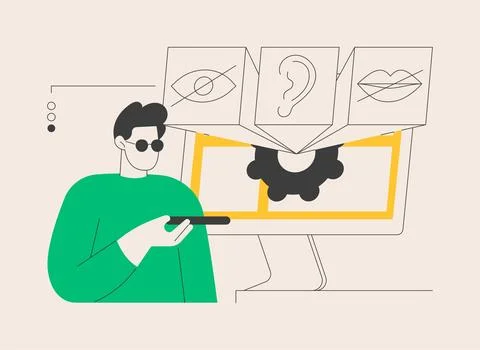 Web accessibility program abstract concept vector illustration. Illustrazione stock