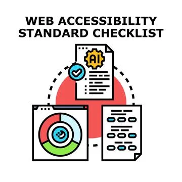 Web accessibility standard checklist for digital inclusion Stock Illustration