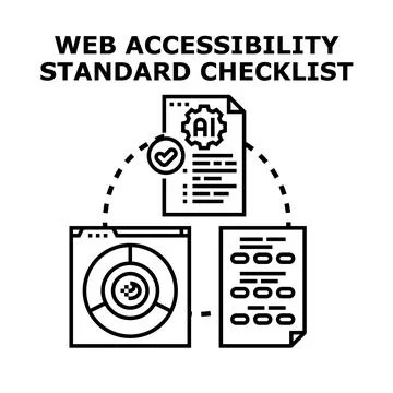 Web accessibility standard checklist for digital inclusion Stock Illustration