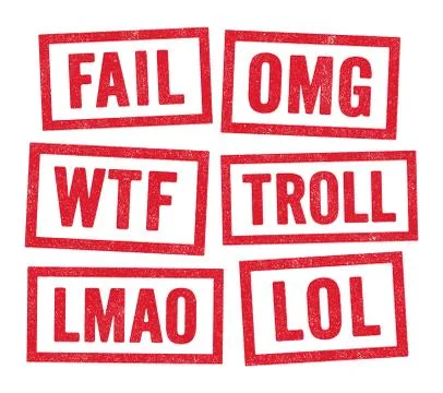 Web acronyms stamps Stock Illustration