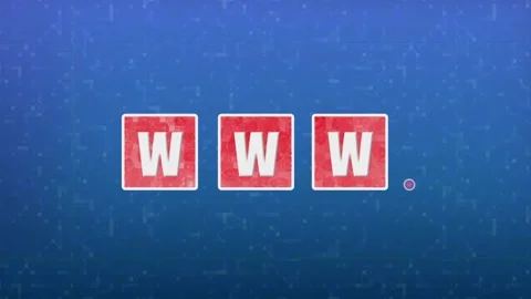 Web address animated graphic for web design Stock Footage 260280083