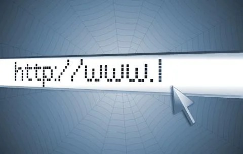 Web address, computer screen Stockillustratie