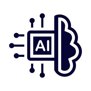 Web, ai, artificial intelligence, gear, web artificial intelligence icon Stock Illustration