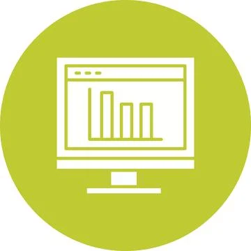 Web Analysis icon vector image. Illustrazione stock