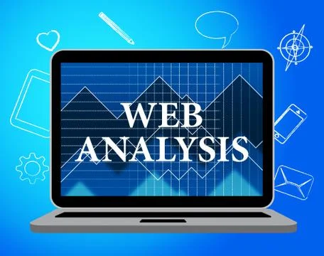 Web Analysis Representing Data Analytics And Analyse Illustrazione stock