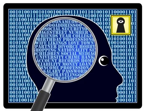 Web Analytics and Security Risk Illustrazione stock