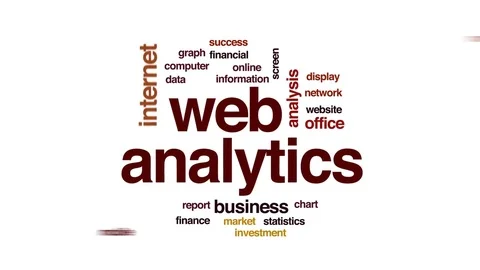 Web analytics animated word cloud, text design animation. Stock Footage 81312867