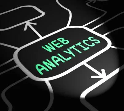 Web analytics arrows means collecting and analyzing internet data イラスト素材