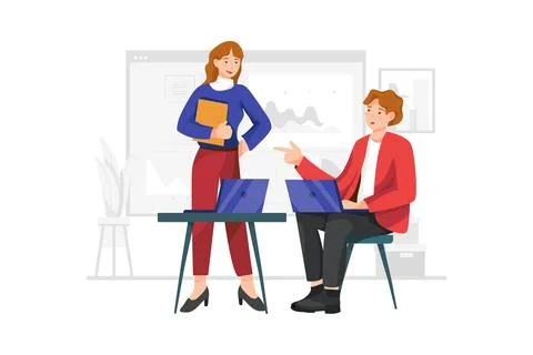 Web analytics developer Stock Illustration