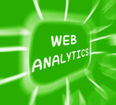 Web analytics diagram displays collection and analysis of online data イラスト素材