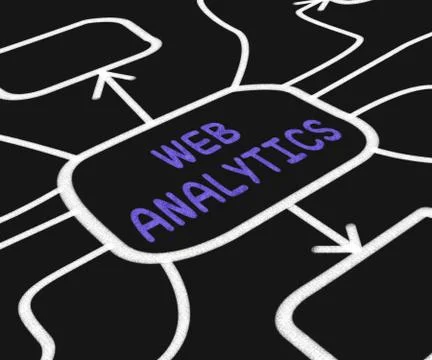 Web analytics diagram means collecting and analyzing internet data イラスト素材