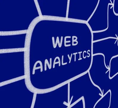 Web analytics diagram means collection and analysis of online data イラスト素材