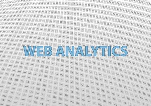 Web analytics generic information technology background Stock Illustration