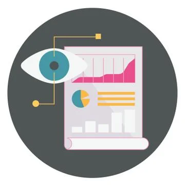 Web analytics icon Stock Illustration