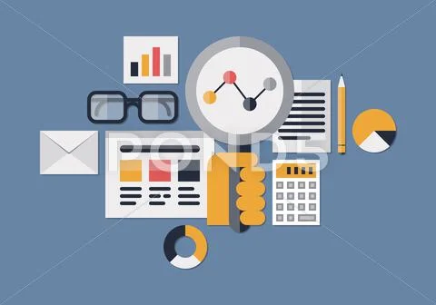 Web analytics illustration Stock Illustration