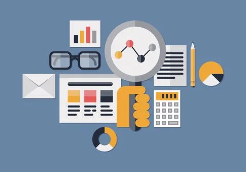 Web analytics illustration Stock Illustration