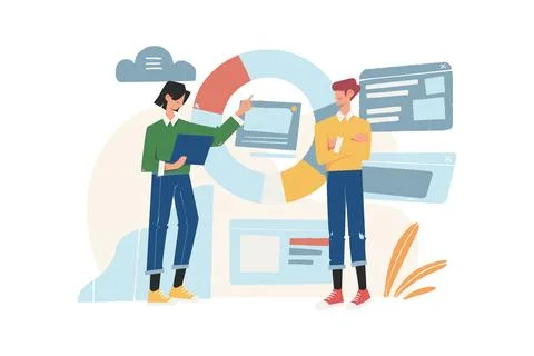 Web Analytics Illustration Иллюстрация