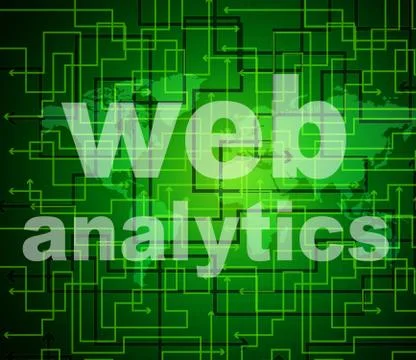 Web analytics representing data net and measuring イラスト素材