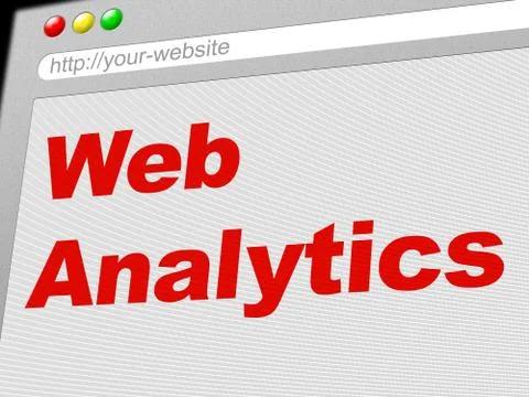 Web analytics showing optimize online and data 스톡 일러스트