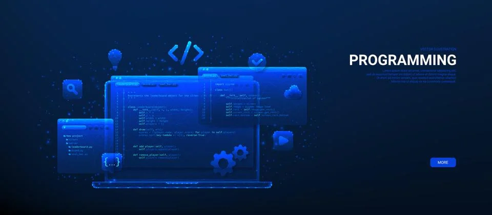 Web and app development concept Stock Illustration