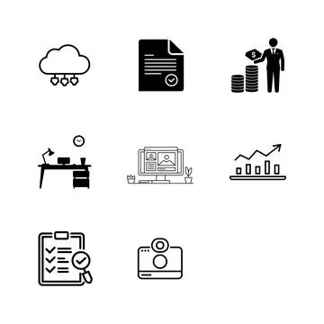 Web and App Development Icons set. Stock Illustration