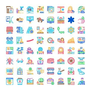 Web and business user interface icon set Illustrazione stock