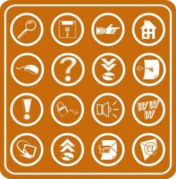 Web and computing icons Stock Illustration