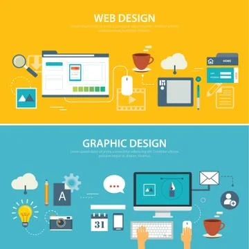 Web and graphic banner flat design Stock Illustration