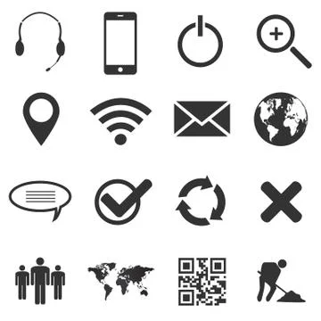 Web and mobile icons Stock Illustration