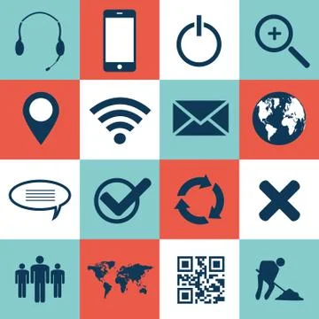 Web and mobile icons Stock Illustration