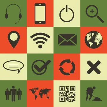 Web and mobile icons Stock Illustration