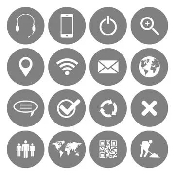 Web and Mobile Icons Stock Illustration