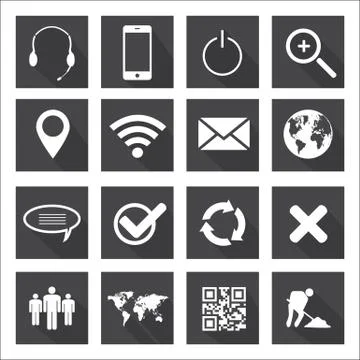 Web and Mobile Icons Stock Illustration