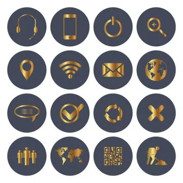 Web and Mobile Icons Stock Illustration