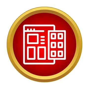 Web and mobile responsive design layout icon 스톡 일러스트