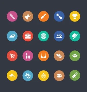 Web and Mobile UI Icons Stock Illustration