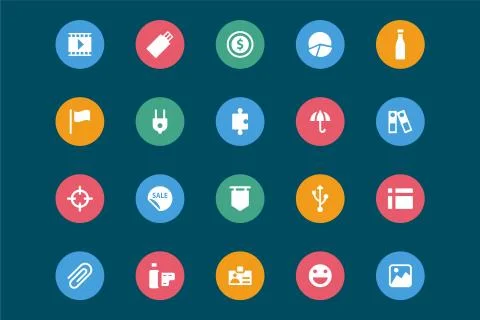 Web and Mobile Vector Icons Set イラスト素材