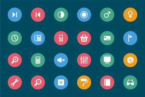 Web and Mobile Vector Icons Stock Illustration