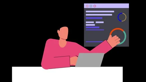 Web and Work 2d animation video. Stock Footage 282383013