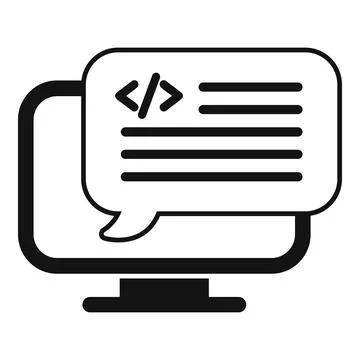 Web api code icon simple vector. Internet server Stock Illustration