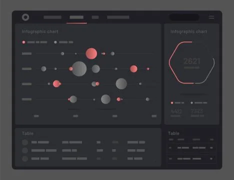 Web app Dashboard UI and UX Kit. Illustrazione stock