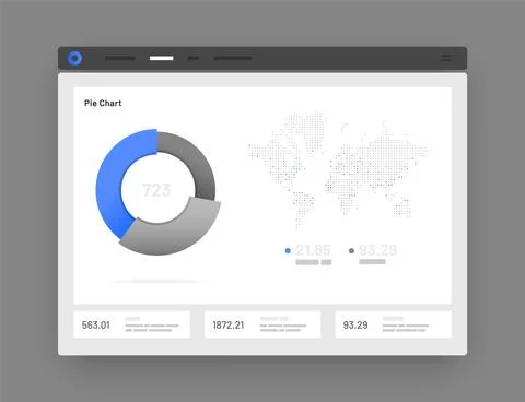 Web app Dashboard UI and UX Kit. Infographic tools. Stock Illustration