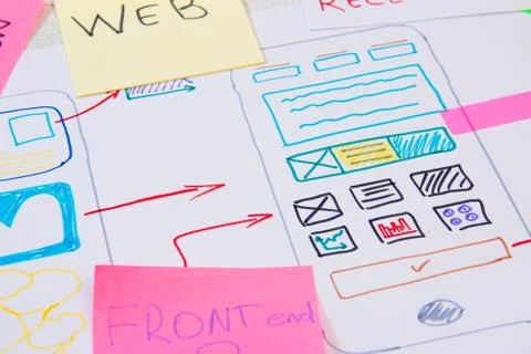 Web app design. Ui Ux application design. Stock Photos