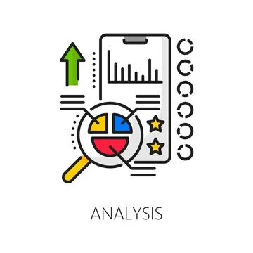 Web app development icon, analysis, optimization 库存插图