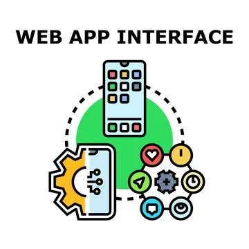 Web app interface development concept design Stock-Illustration